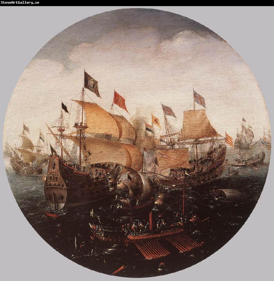 ANTHONISZ, Aert Sea Battle between Dutch and Spanish Boats